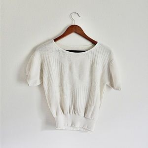 Crochet Cream Autumn Knit Top